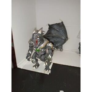 Mega Bloks Metal Ages Platinum Armor Dragon Thoron Figure RARE No wings
